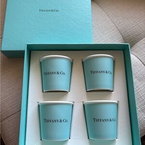 Tiffany & Co. Turquoise Branded  Espresso Cups - Set of 4 - 3.6 oz